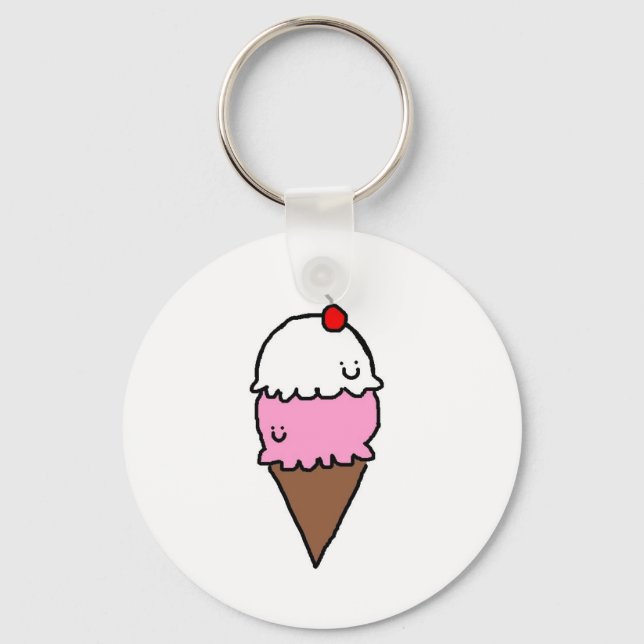 Ice Cream Cone Key Ring (Front)