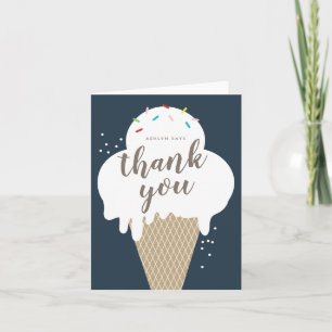Ice Cream Cone Kids Thank You Card