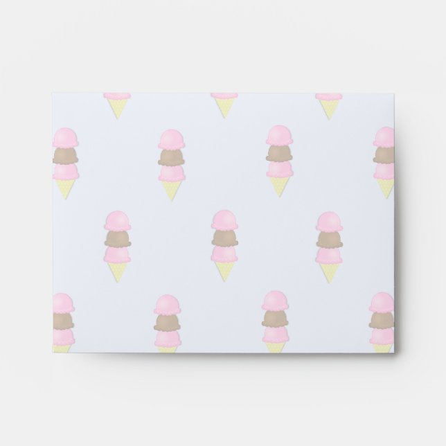 Ice Cream Cone Pattern Envelopes (Front)