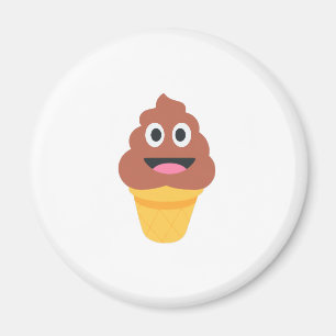 ice cream cone poo emoji magnet