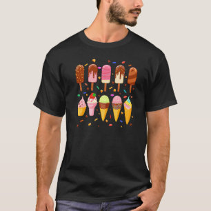 Ice Cream Cone Popsicle Ice Lolly Summer T-Shirt
