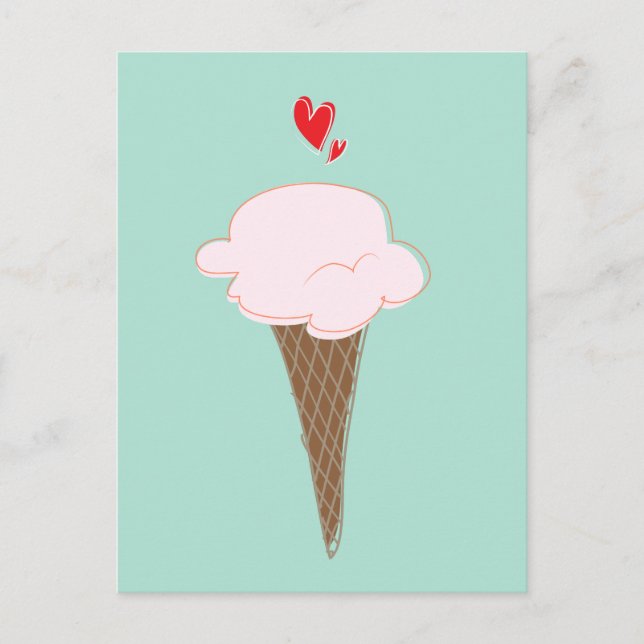 Ice Cream Cone Postcard (Front)