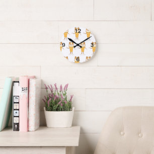 ice cream cone round clock