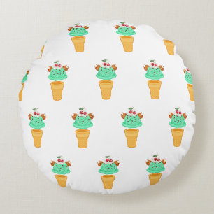 ice cream cone round cushion