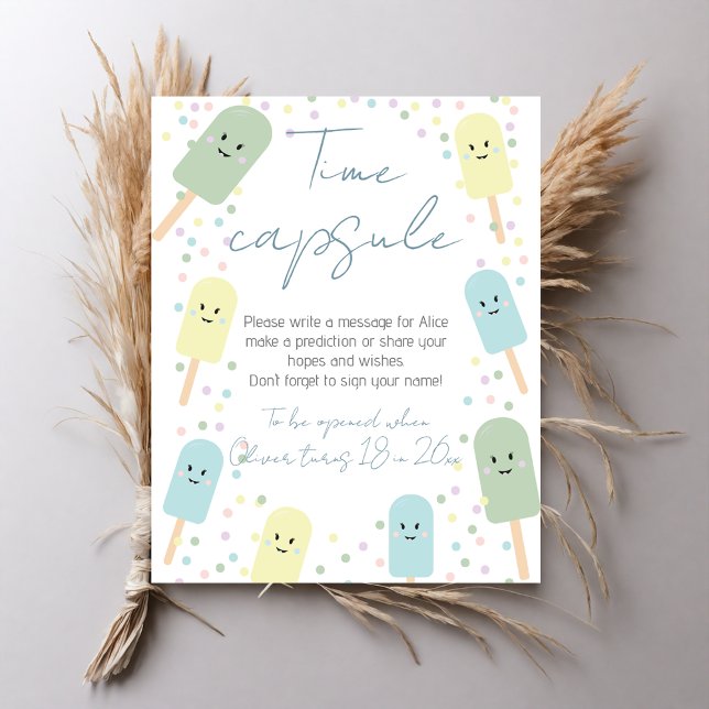 Ice Cream Cone Scoop  Birthday Party Time Capsule Poster (Creator Uploaded)