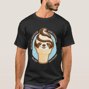 Ice Cream Cone Sloth Pun Relaxed Fit T-Shirt