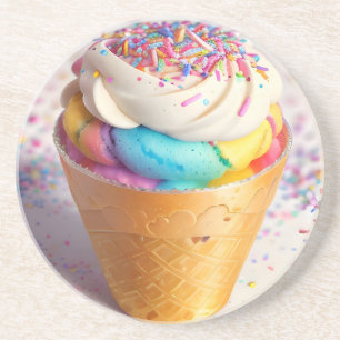 Ice Cream Cone Sprinkles Coaster