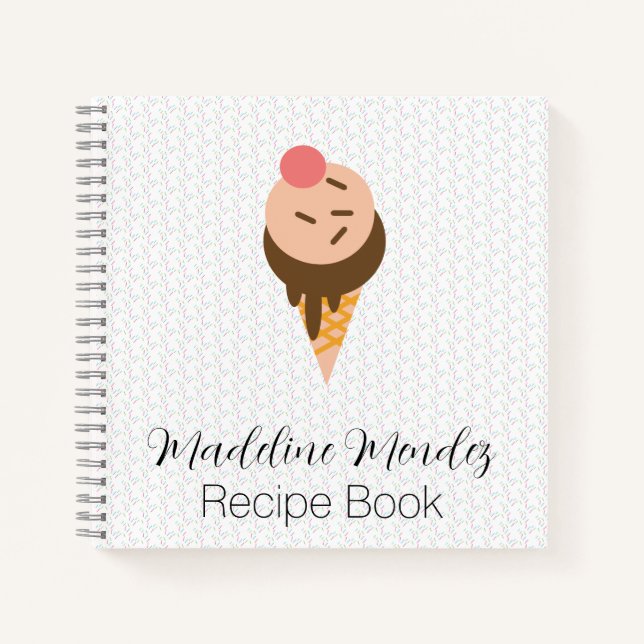 Ice Cream Cone Sprinkles Kids  Notebook (Front)
