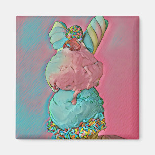 Ice cream cone sprinkles magnet