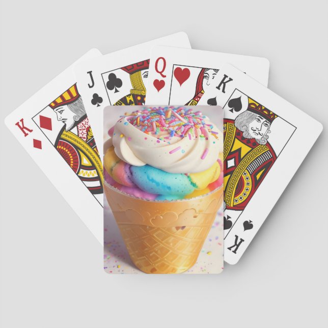 Ice Cream Cone Sprinkles Playing Cards (Back)