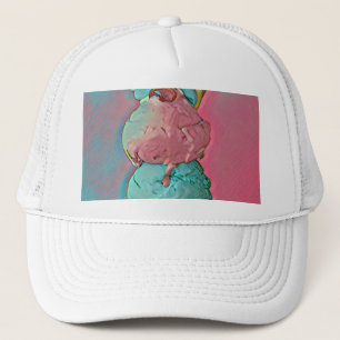 Ice cream cone sprinkles trucker hat