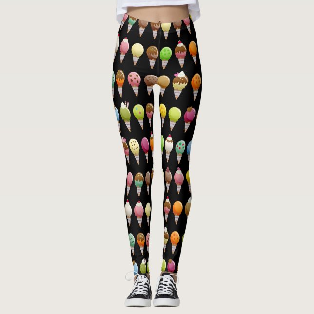 Ice Cream Cone Sweet Flavoued Leggings (Front)