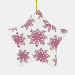 Ice Cream Cone Swirls Ceramic Ornament