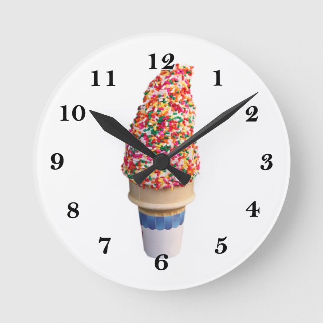 Ice Cream Cone Wall Clock (Front)