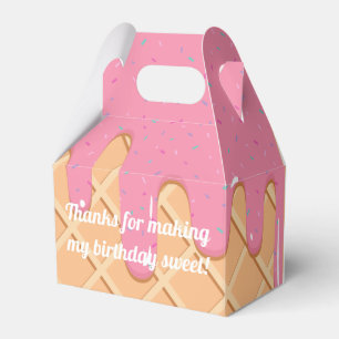 Ice Cream Cone With Sprinkles Fun Favour Box