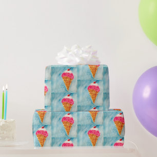 Ice Cream Cone Wrapping Paper