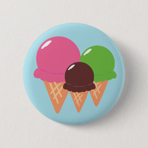 Ice Cream Cones 6 Cm Round Badge