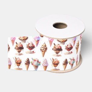 Ice Cream Cones and Sundaes Grosgrain Ribbon