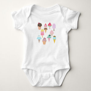 Ice-Cream Cones Baby Bodysuit