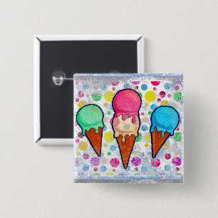 Ice Cream Cones Button