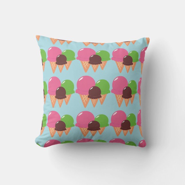 Ice Cream Cones Cushion (Front)