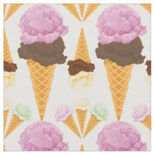 Ice Cream Cones Fabric