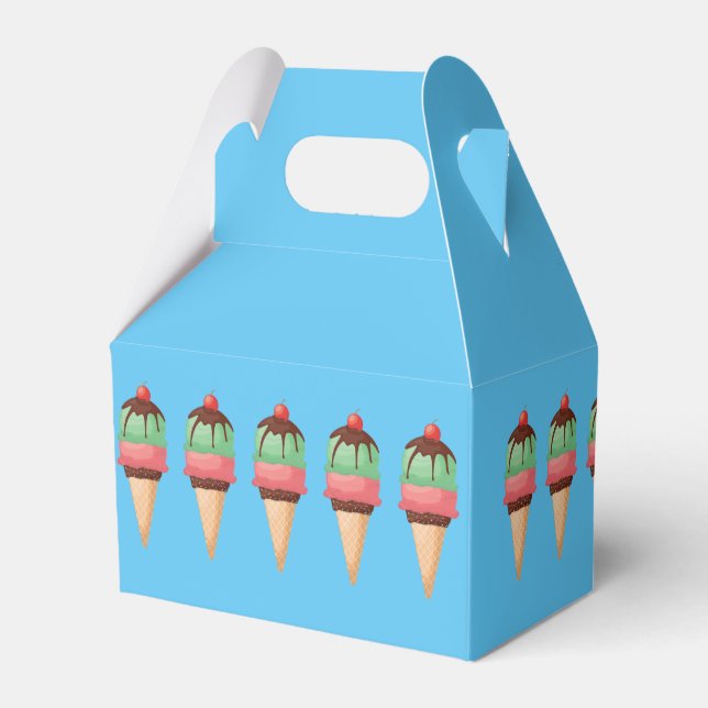 Ice Cream Cones Favour Box (Front Side)