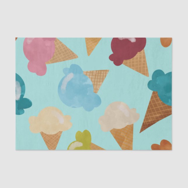 Ice Cream Cones for Days Tissue Paper (Front)