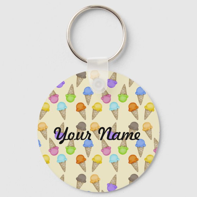 Ice Cream Cones Key Ring (Front)