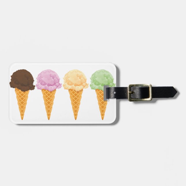 Ice Cream Cones Luggage Tag (Front Horizontal)