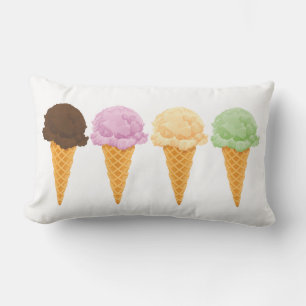 Ice Cream Cones Lumbar Cushion