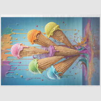 Ice cream cones Pastel Colors Tissue Paper