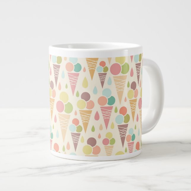 Ice cream cones pattern large coffee mug (Front Right)