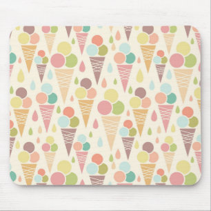 Ice cream cones pattern mouse pad