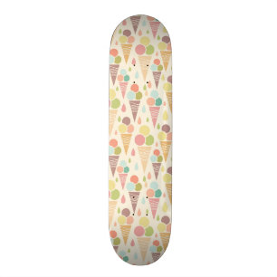 Ice cream cones pattern skateboard