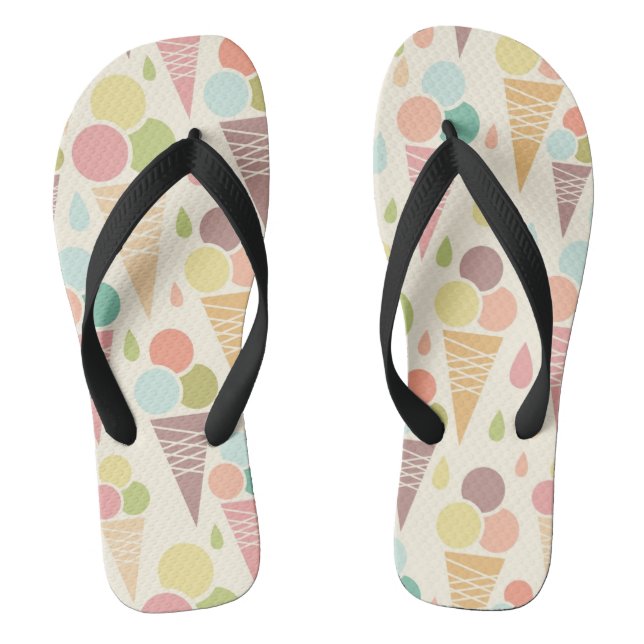Ice cream cones pattern thongs (Footbed)