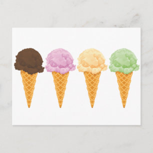 Ice Cream Cones Postcard
