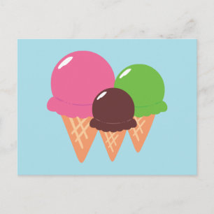 Ice Cream Cones Postcard