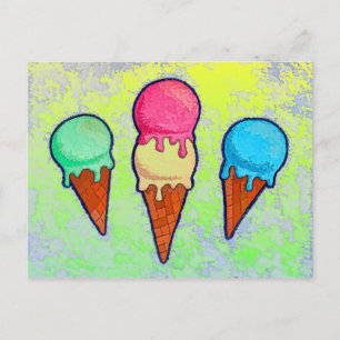 Ice Cream Cones Postcard