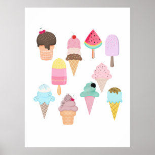 Ice-Cream Cones Poster