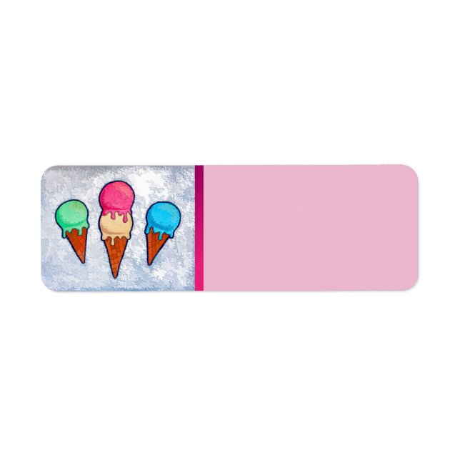 Ice Cream Cones Return Address Label (Front)