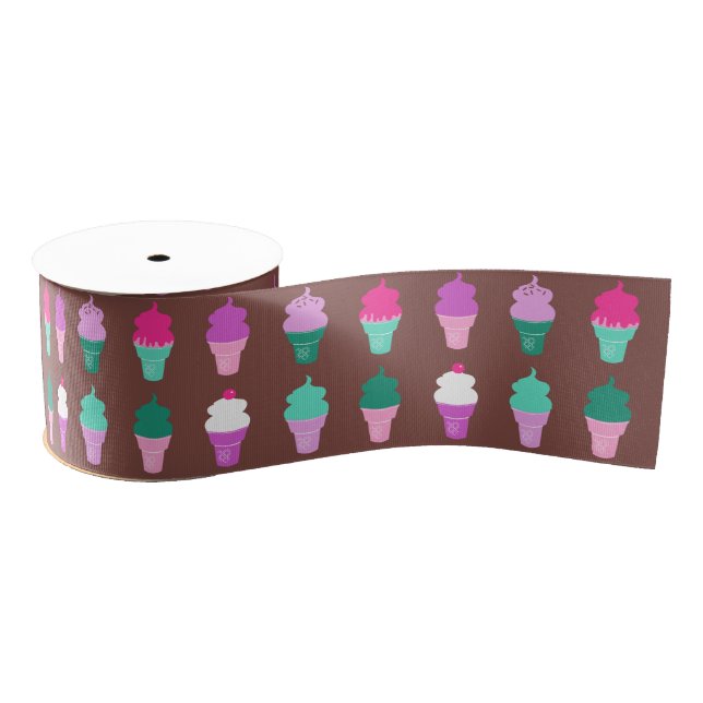 Ice cream cones ribbon grosgrain ribbon (Spool)