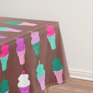Ice cream cones tablecloth
