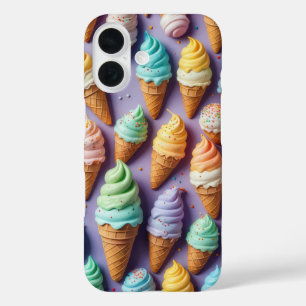 Ice Cream Cones With Sprinkles  iPhone 16 Case