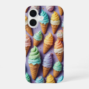 Ice Cream Cones With Sprinkles  iPhone 16 Case