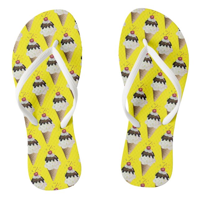 ice cream cones with sprinkles thongs (Footbed)