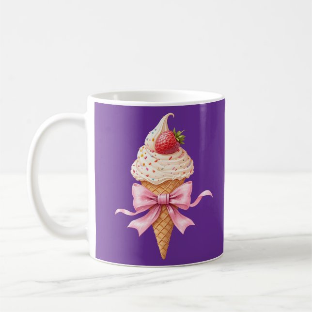 Ice Cream Coquette Bow Coffee Mug (Left)