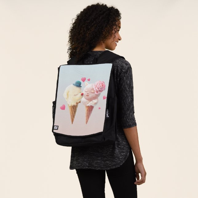 Ice Cream Couple – Love at First Lick Backpack (Worn)