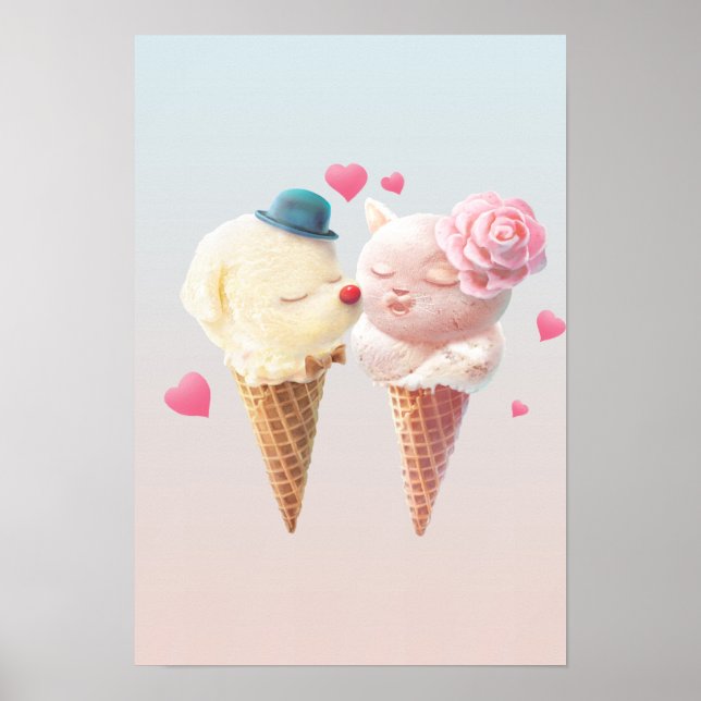 Ice Cream Couple – Love at First Lick Poster (Front)