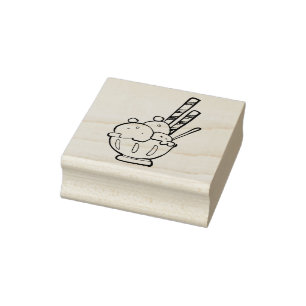 Ice Cream Cup Art Stamp Rubber